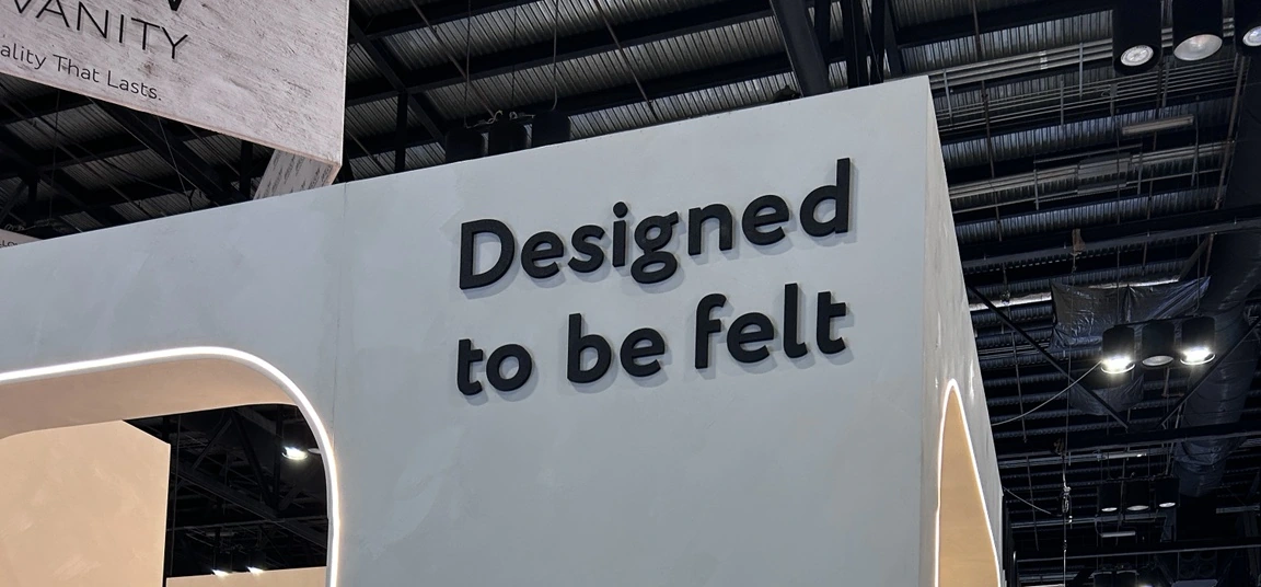 Installed business lettering on the Willow project wall